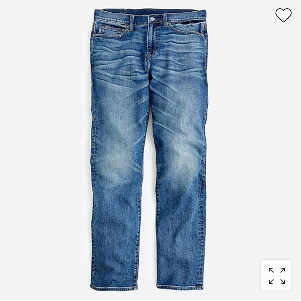 Men’s J. Crew 770 straight fit jean in stretch broken-in Japanese denim W34 L32